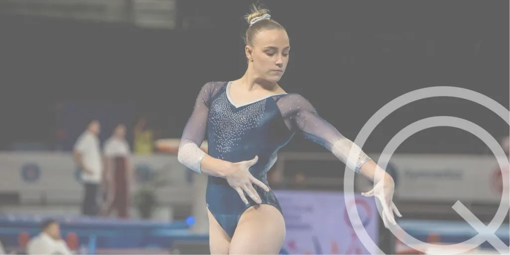 Gymnast performing a floor routine